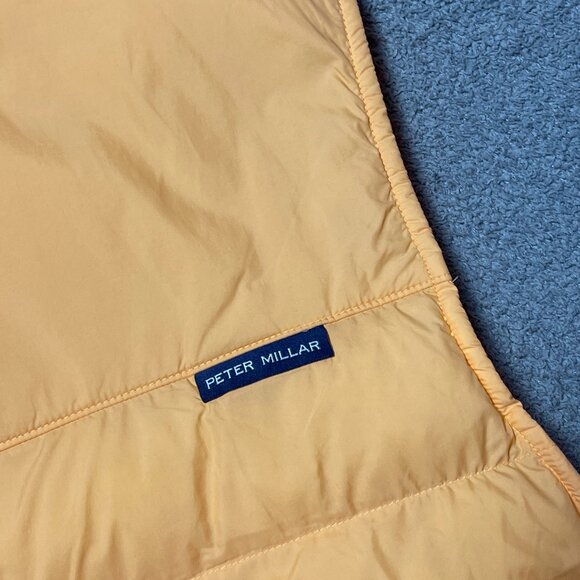 Peter Millar Crown Elite Light Golf Puffer Vest Orange Men's Large MSRP $200 - Picture 6 of 9